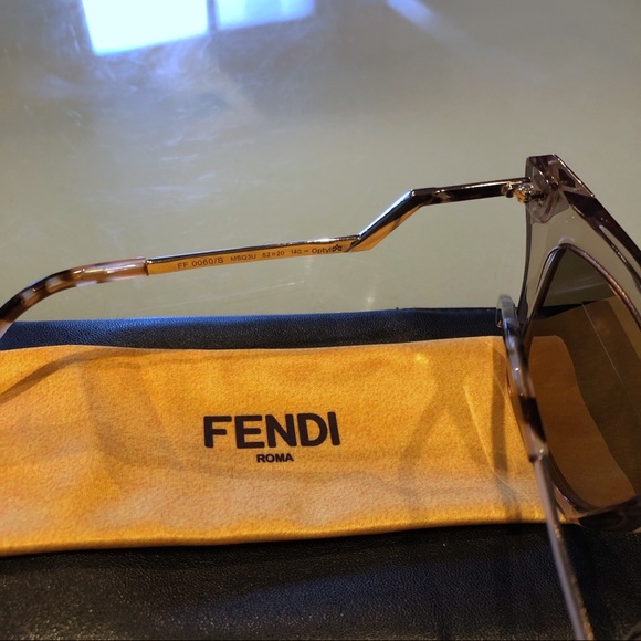 Fendi 52mm Cat Eye Sunglasses Iridia Dove Grey - Picture 2 of 8